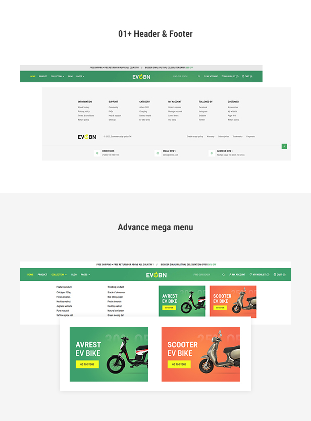 Evobn - The EV-Bike & Accessories Responsive Shopify Theme - 1